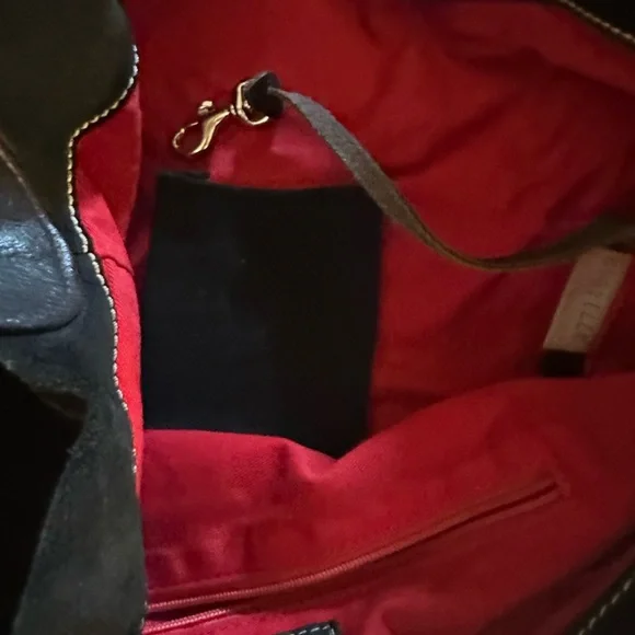 Dooney & Bourke Black Suede Hobo Bag - Picture 11 of 11